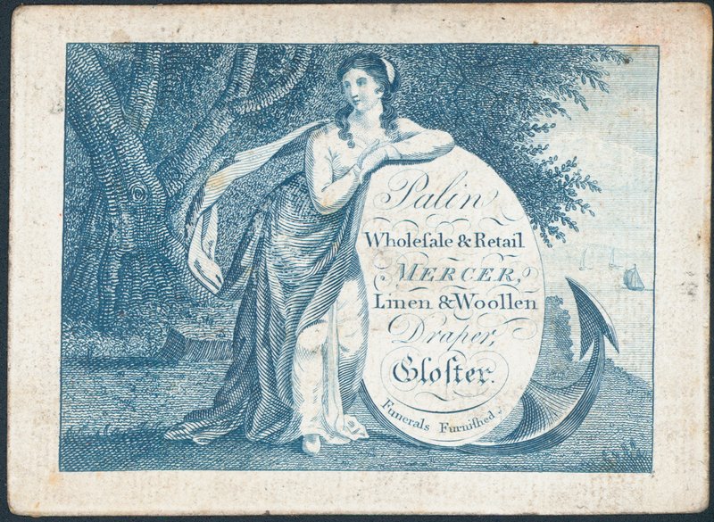 Palin, mercier en gros et au détail, carte de visite - English School