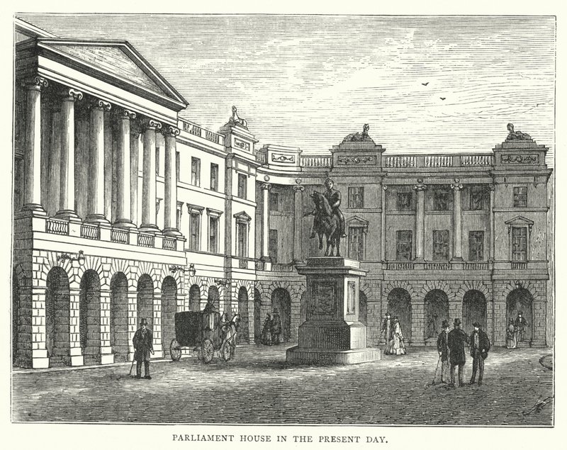 Parliament House de nos jours (gravure) - English School