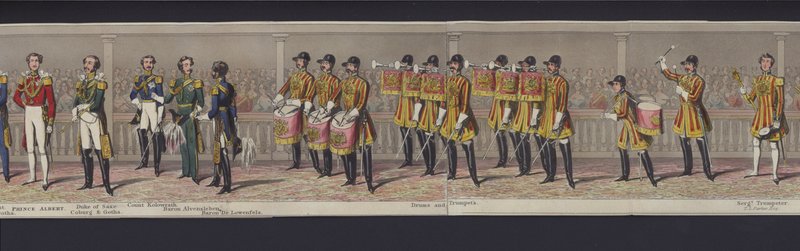 Partie du panorama du mariage de la reine Victoria, vers 1840 - English School