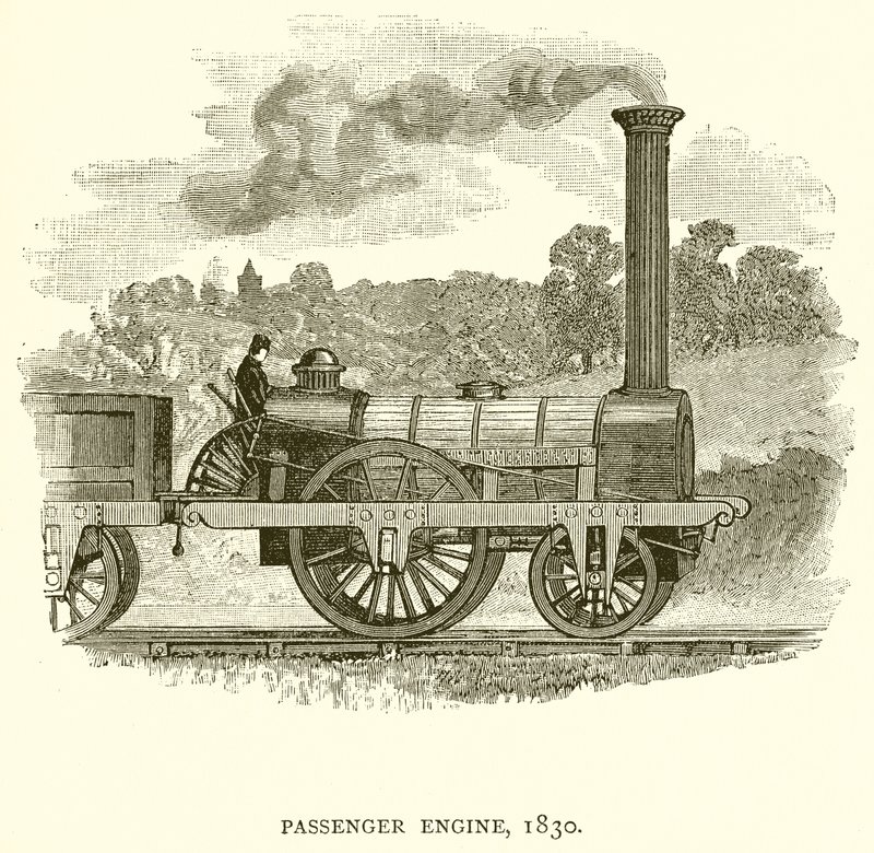 Locomotive de passagers, 1830 - English School