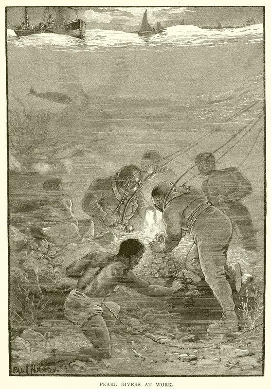 Plongeurs de perles au travail - English School