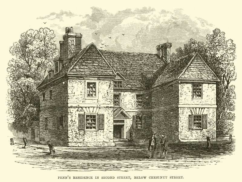 Résidence de Penn dans la rue Second, en dessous de Chestnut Street - English School