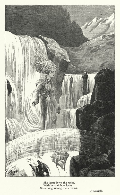 Percy Bysshe Shelley : Illustration pour Arethusa (gravure) - English School