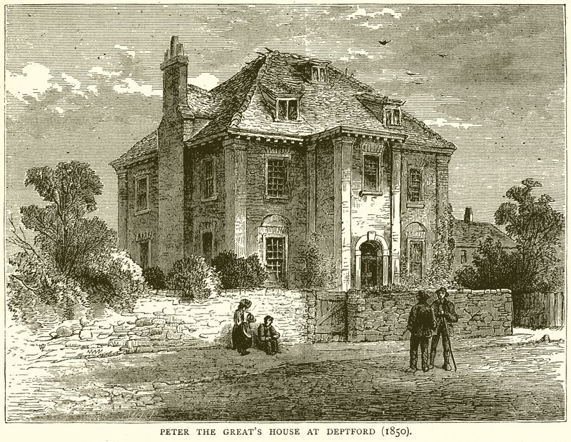 Maison de Pierre le Grand à Deptford (1850) - English School