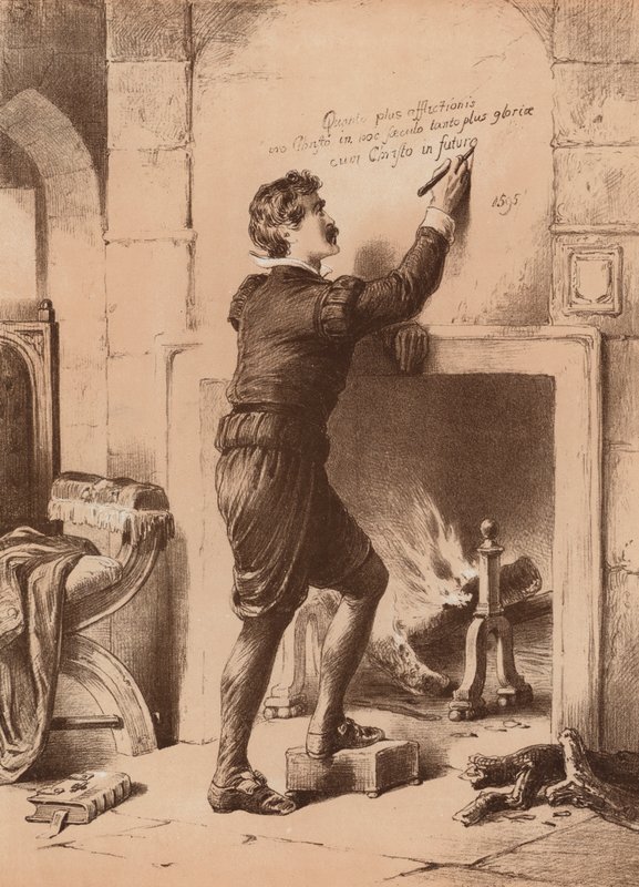 Philip Earl of Arundel, dans la Tour sous peine de mort - English School