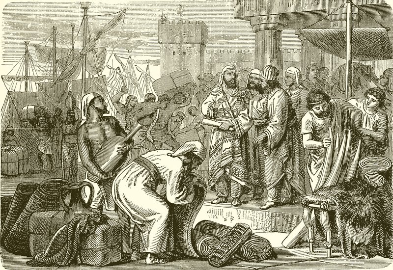 Marchands et commerçants phéniciens - English School