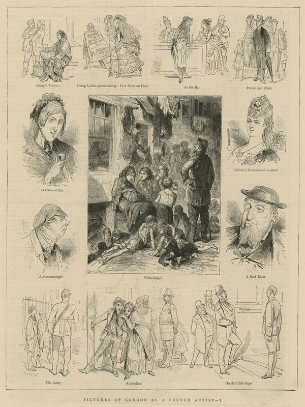 Images de Londres par un artiste français - English School