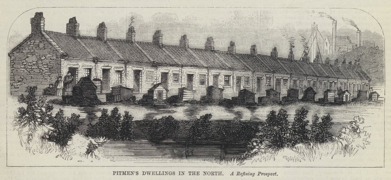 Habitations des mineurs dans le Nord (gravure) - English School