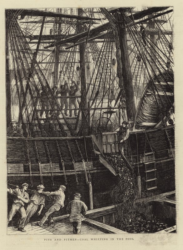 Mines et mineurs - Chargement du charbon dans le bassin - English School