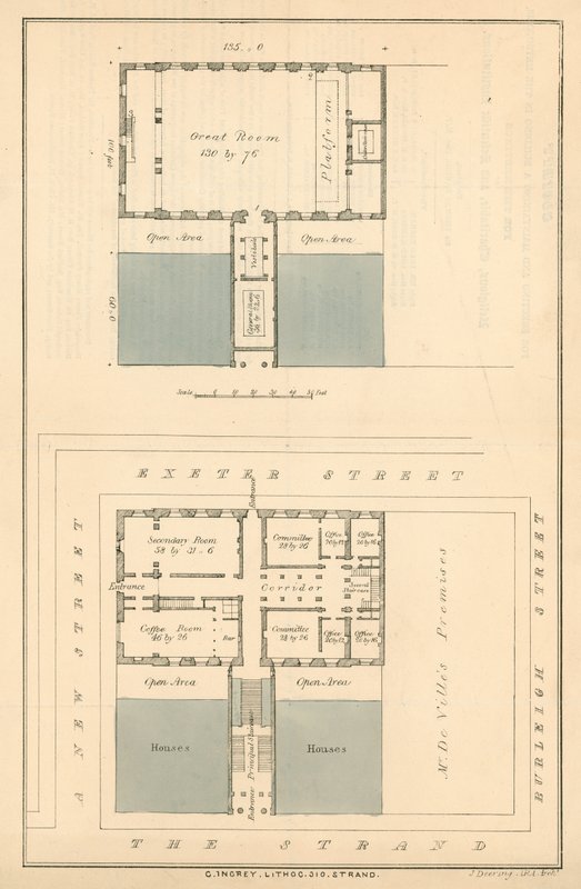 Plan des bâtiments au moment d