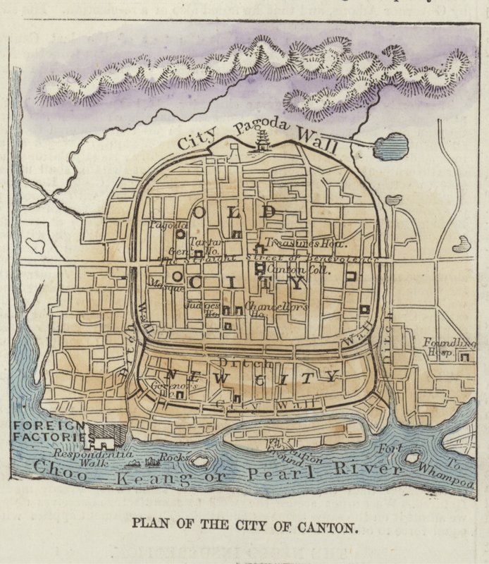 Plan de la ville de Canton - English School