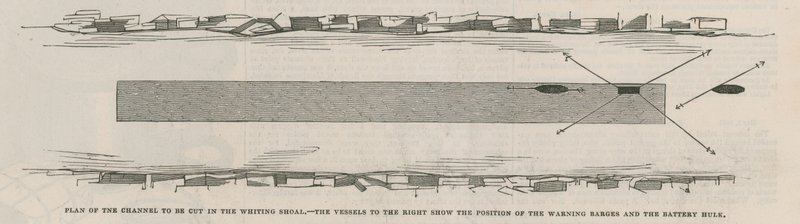 Plan du canal à creuser dans le banc de chaux - English School