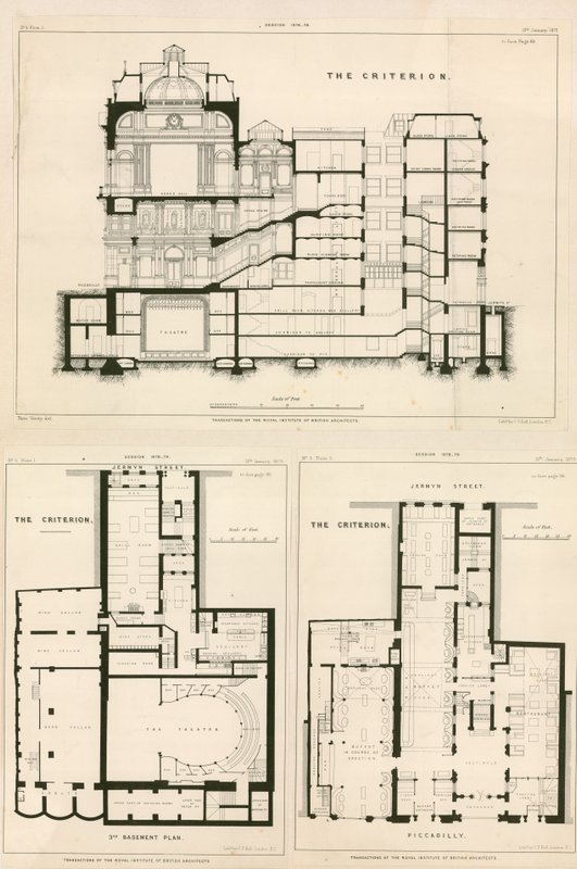 Plans du Criterion Theatre - English School