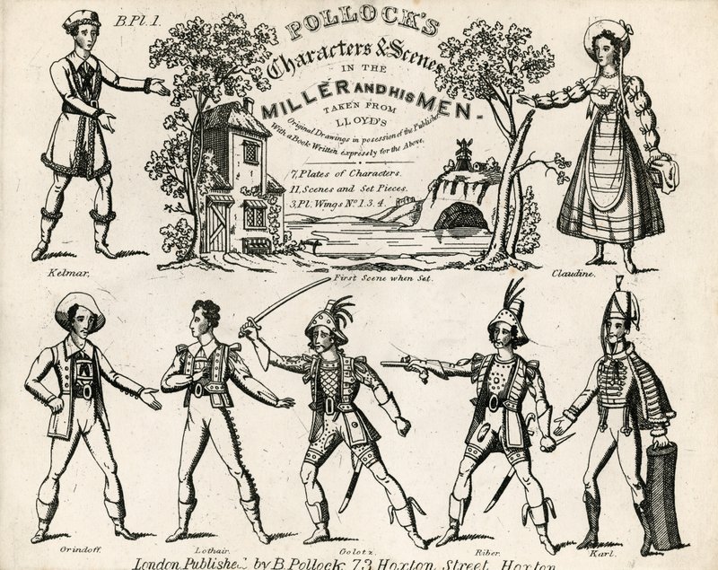 Personnages et scènes de Pollock dans Le Meunier et ses hommes - English School