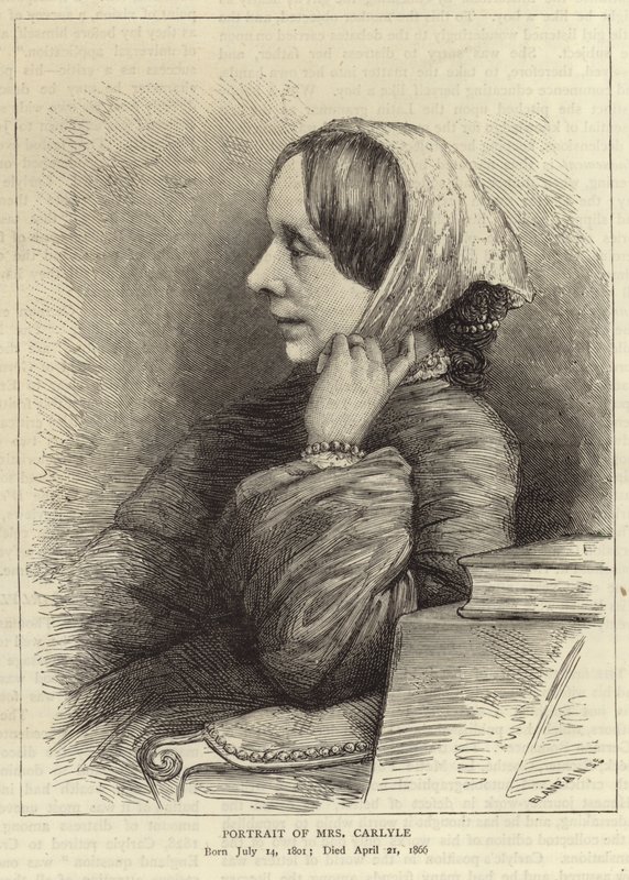 Portrait de Jane Welsh, épouse de Thomas Carlyle - English School