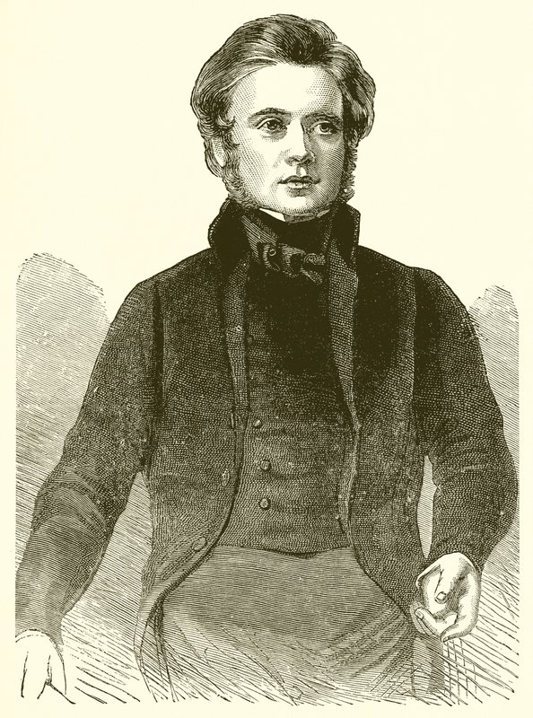 Portrait de John Bright en 1843 - English School