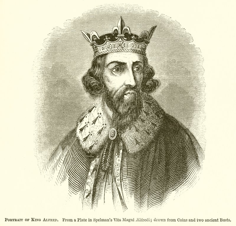 Portrait du roi Alfred - English School