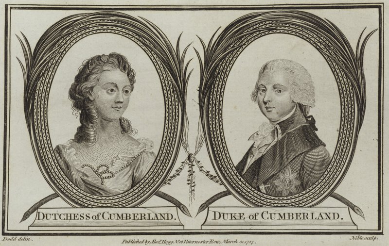 Portraits de la duchesse et du duc de Cumberland - English School