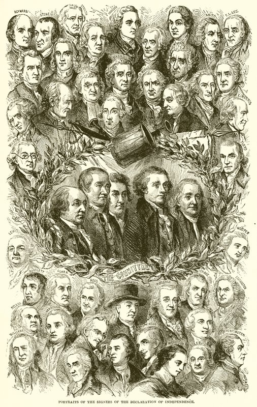Portraits des signataires de la Déclaration d