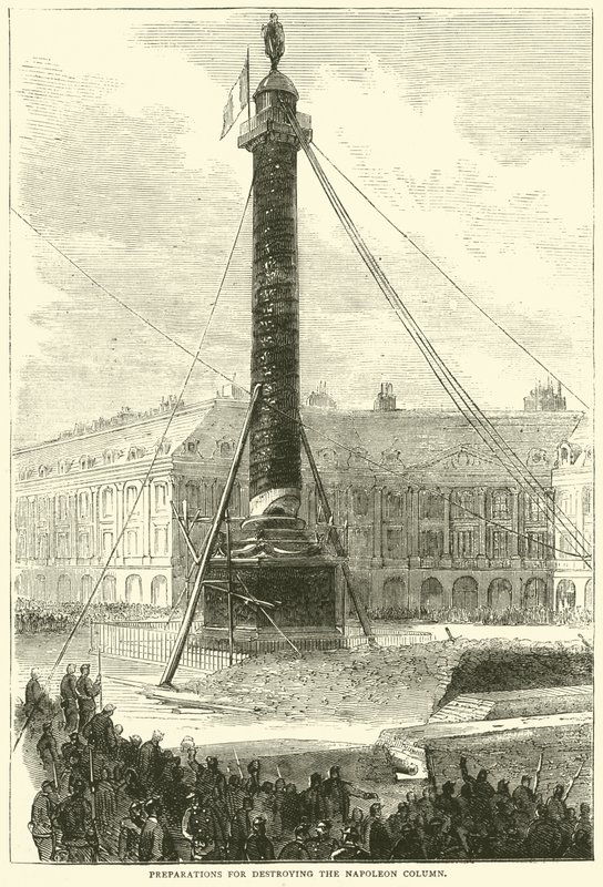 Préparatifs pour détruire la colonne Napoléon, avril 1871 - English School