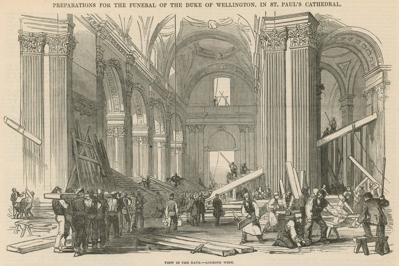 Préparatifs pour les funérailles du duc de Wellington - English School