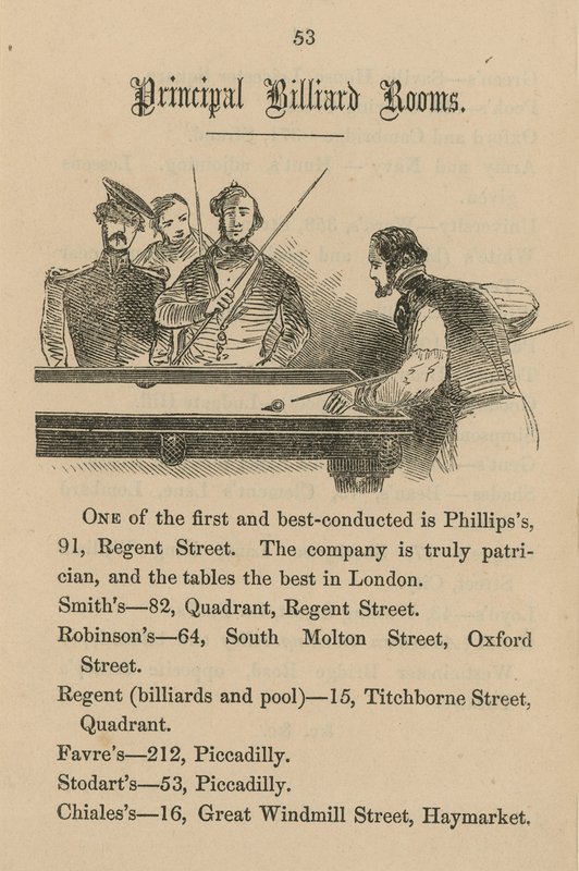 Principales salles de billard - English School