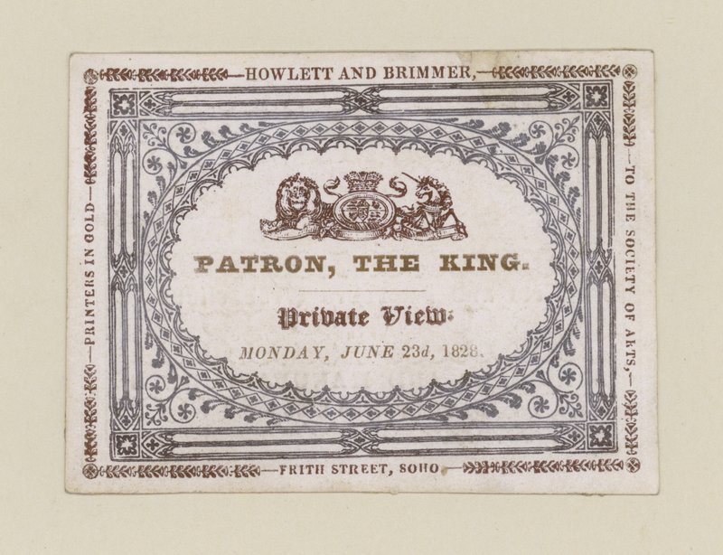 Imprimeurs en or, Howlett et Brimmer, carte de visite - English School