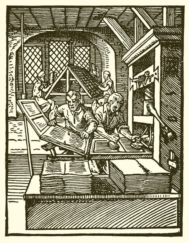 Impression au XVe siècle - English School