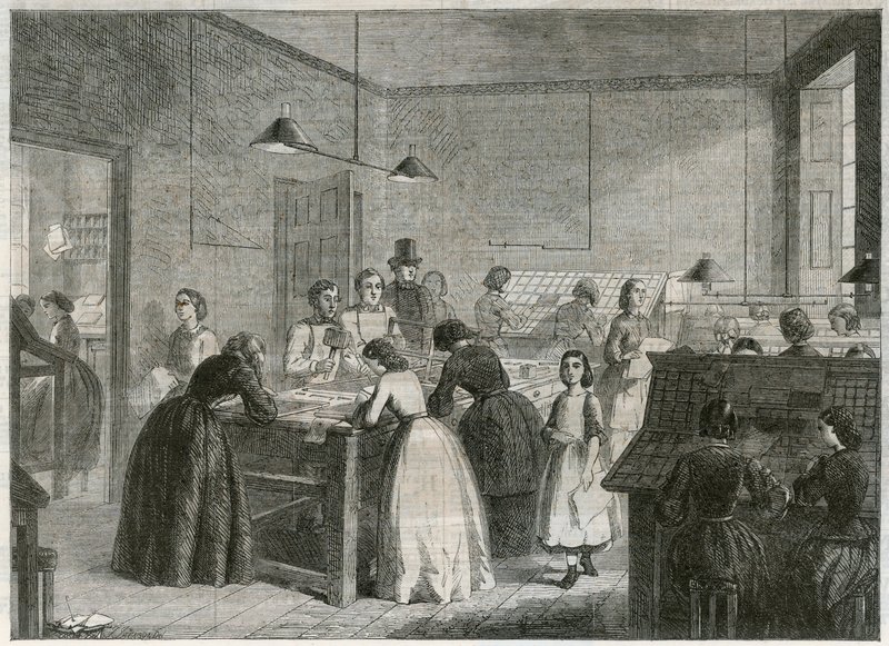 Imprimerie (Victoria Press) à Great Coram Street, pour l