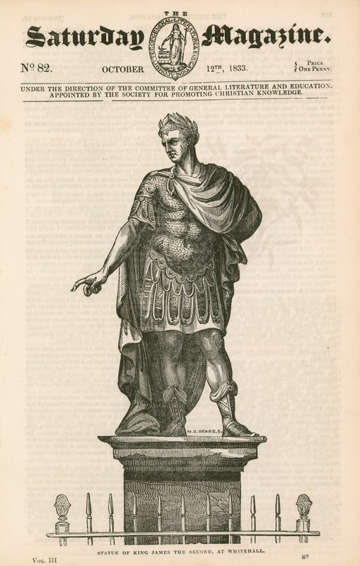 Jardin Privé de Westminster, Statue du roi Jacques II - English School