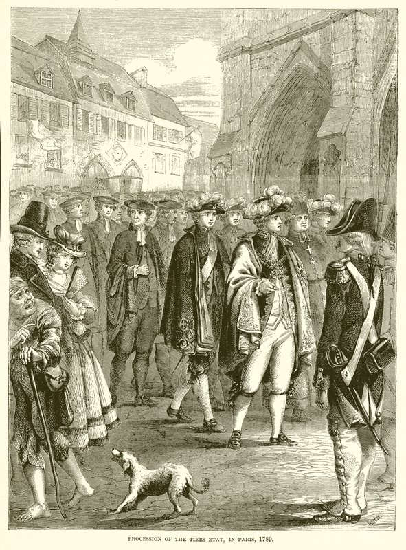 Procession du Tiers État, à Paris, 1789 - English School
