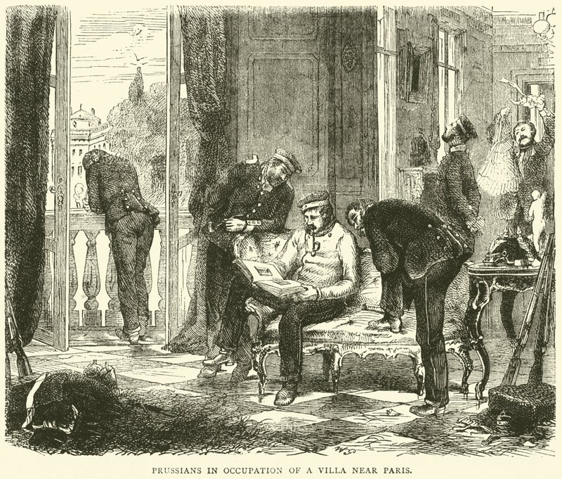 Prussiens occupant une villa près de Paris, octobre 1870 - English School