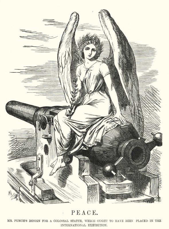 Paix. Le design de M. Punch pour une statue colossale qui aurait dû être placée dans l