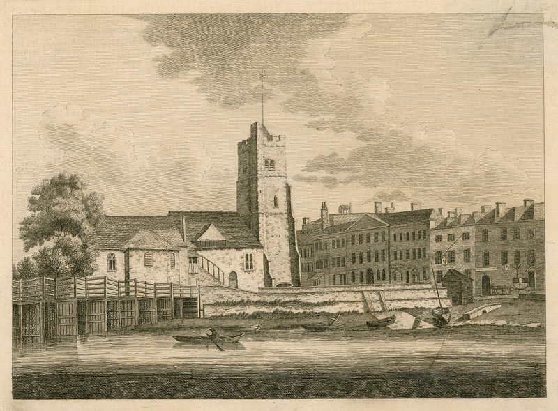Pont et église de Putney, Londres - English School