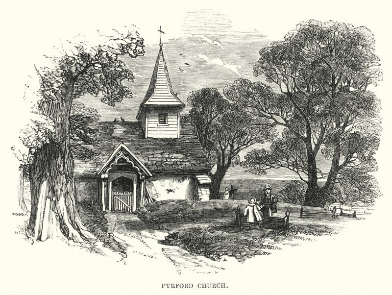 Église de Pyrford (gravure) - English School