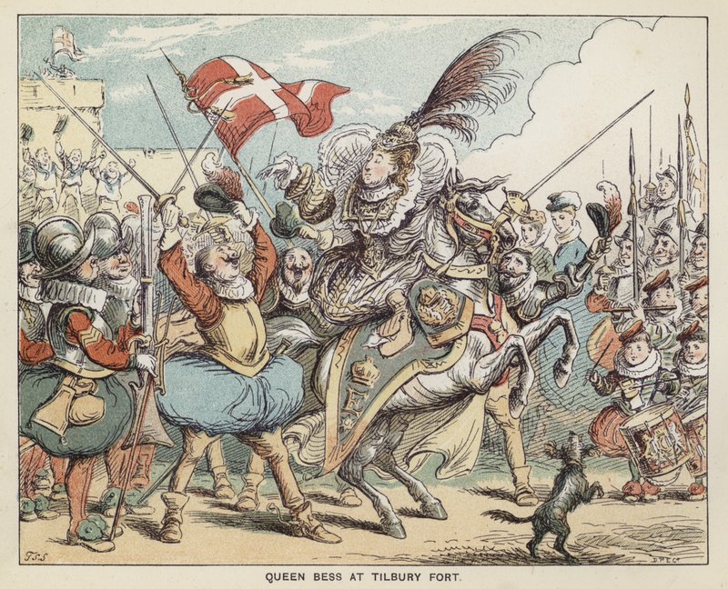 La reine Bess et le fort de Tilbury - English School