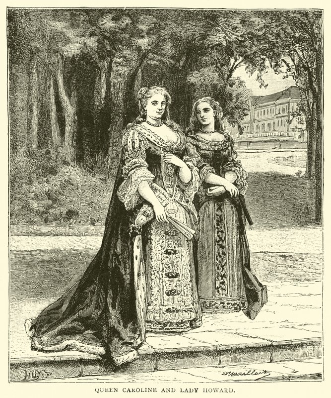 La reine Caroline et Lady Howard - English School