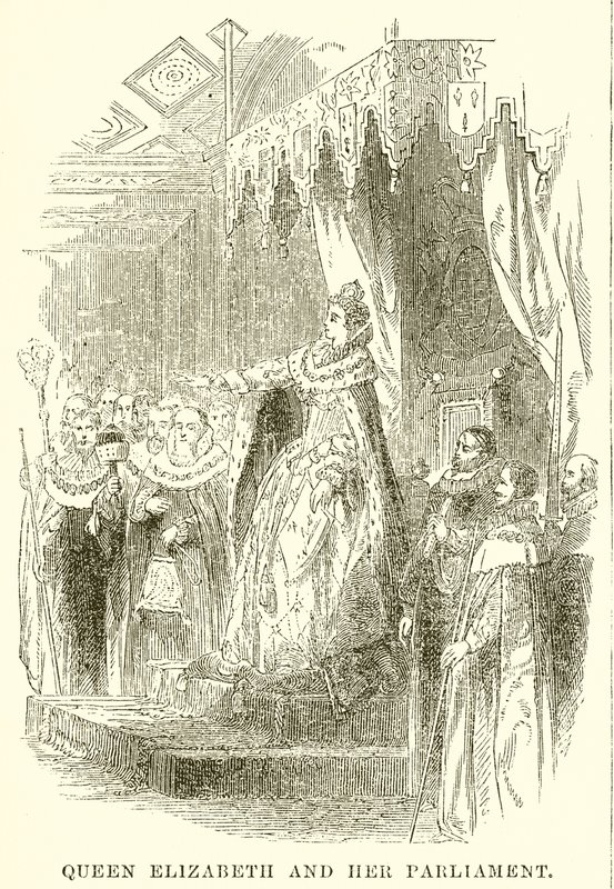 La reine Elizabeth et son parlement - English School