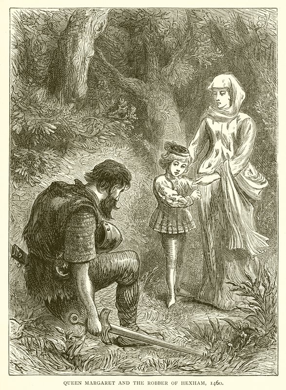 La Reine Marguerite et le Voleur de Hexham, 1460 - English School
