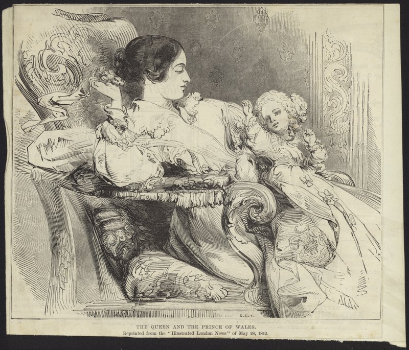 Reine Victoria et le prince de Galles - English School
