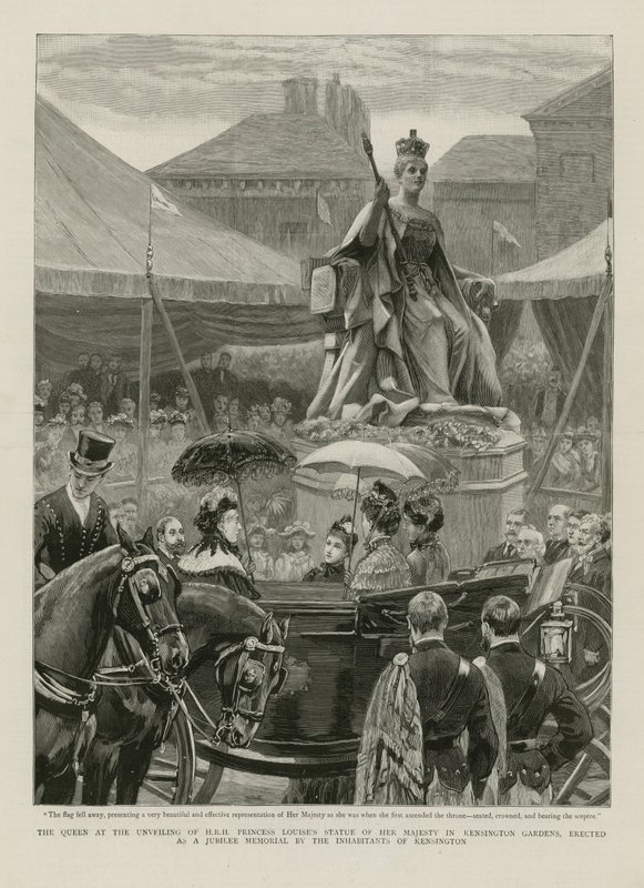 La reine lors du dévoilement - English School