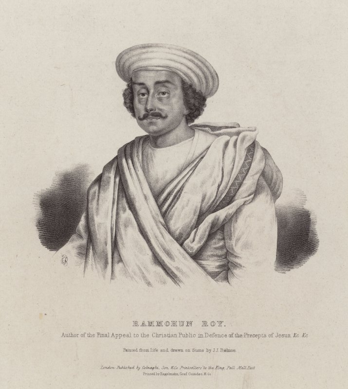 Ram Mohan Roy, philosophe indien, réformateur et fondateur du mouvement Brahmo Sabha - English School