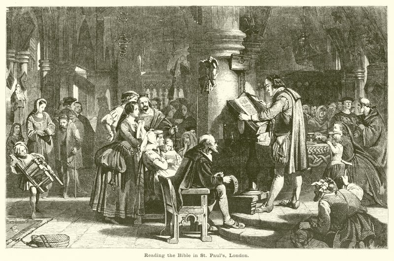 Lecture de la Bible à St Pauls, Londres - English School