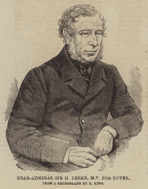Contre-amiral Sir H Leeke, député de Douvres (gravure) - English School