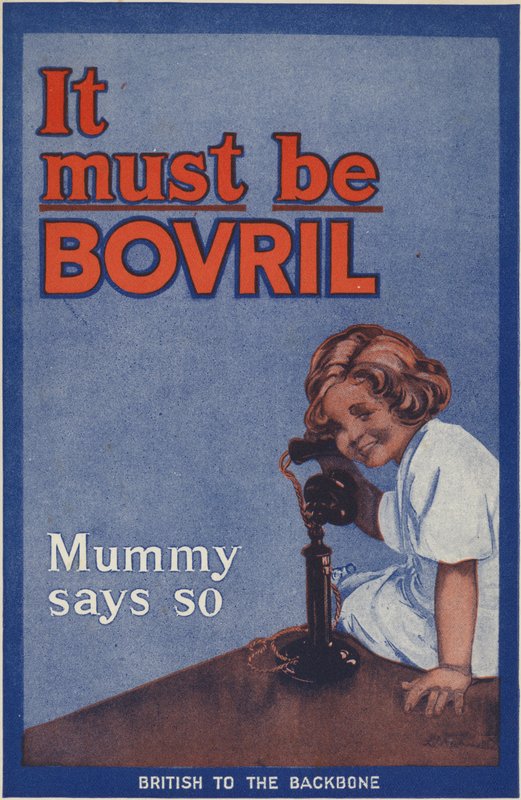 Couverture arrière du livre et journal de guerre Bovril Handy - English School