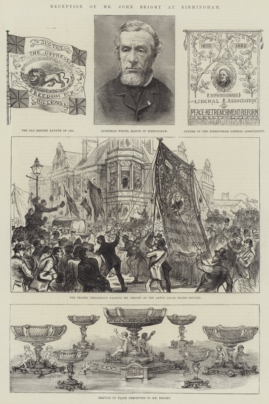 Réception de M. John Bright à Birmingham - English School