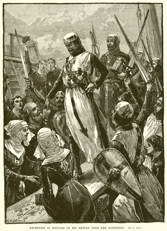 Réception de Richard à son retour du continent - English School