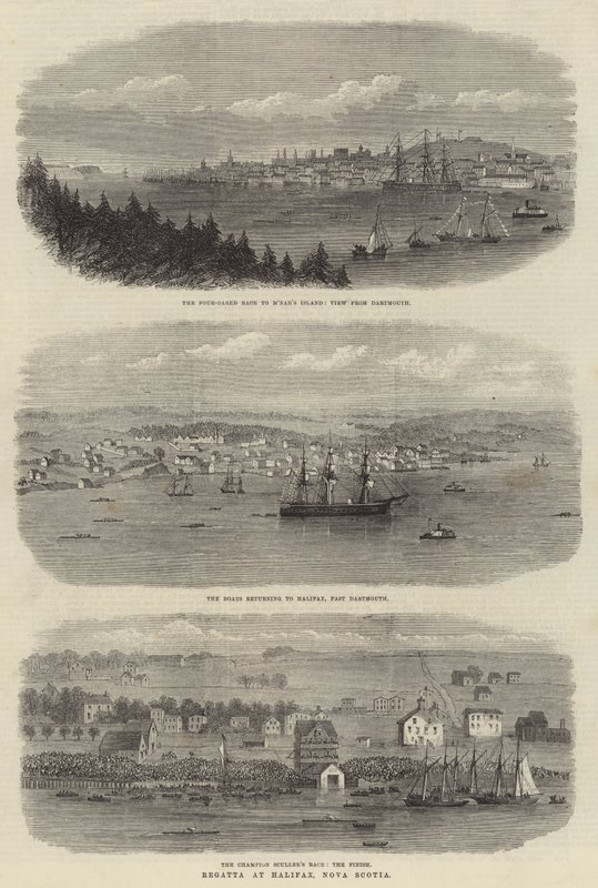Régate à Halifax, Nouvelle-Écosse (gravure) - English School