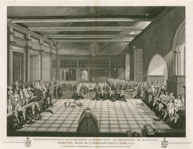 Représentation de la cérémonie de présentation des shérifs de Londres - English School