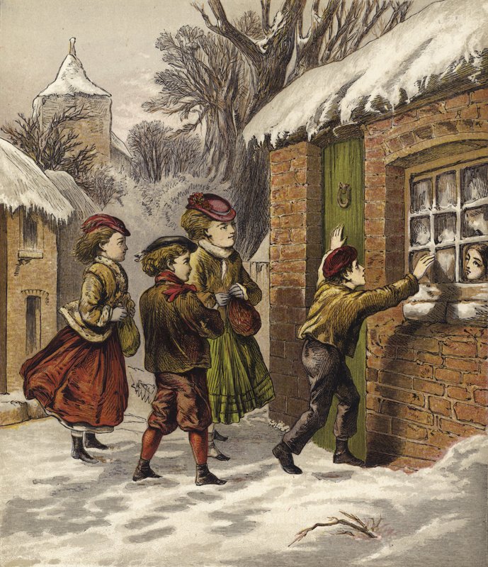 Enfants riches visitant des enfants pauvres à Noël - English School